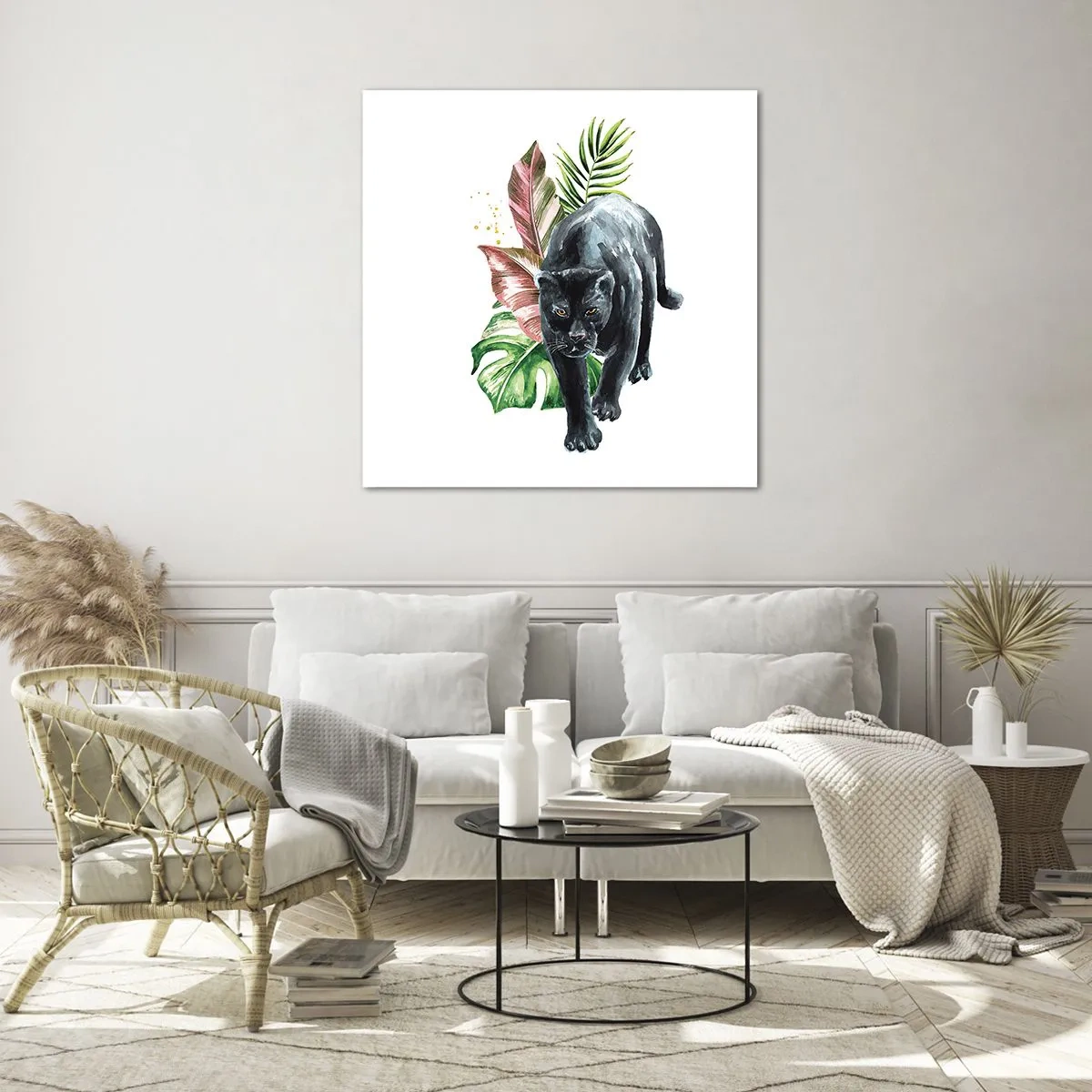 Glastavla - Bild på glas - Vilt hjärta - 60x60 cm