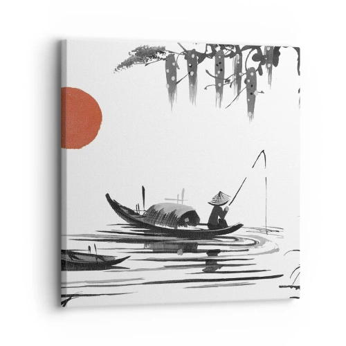 Canvastavla - Bild på duk - Asiatisk eftermiddag - 30x30 cm