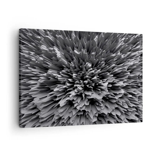 Canvastavla - Bild på duk - Abstrakt struktur i grå nyanser - 70x50cm - Det kan inte bli vassare än så här - Modern väggdekoration för vardagsrum och sovrum ARTTOR