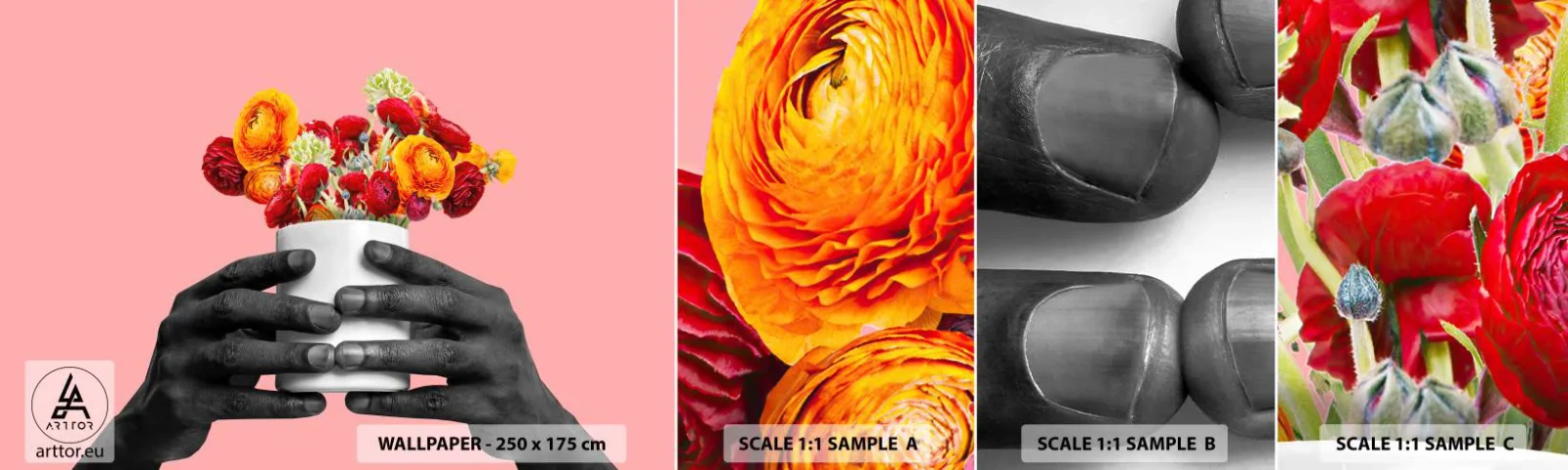 Fototapet Prov Standard Eco - Livets apoteos - Abstraktion, Bit, Blommor - 100x30 cm