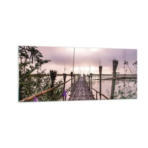 Glastavla - Bild på glas - Asiens lugn och tystnad - 100x40 cm