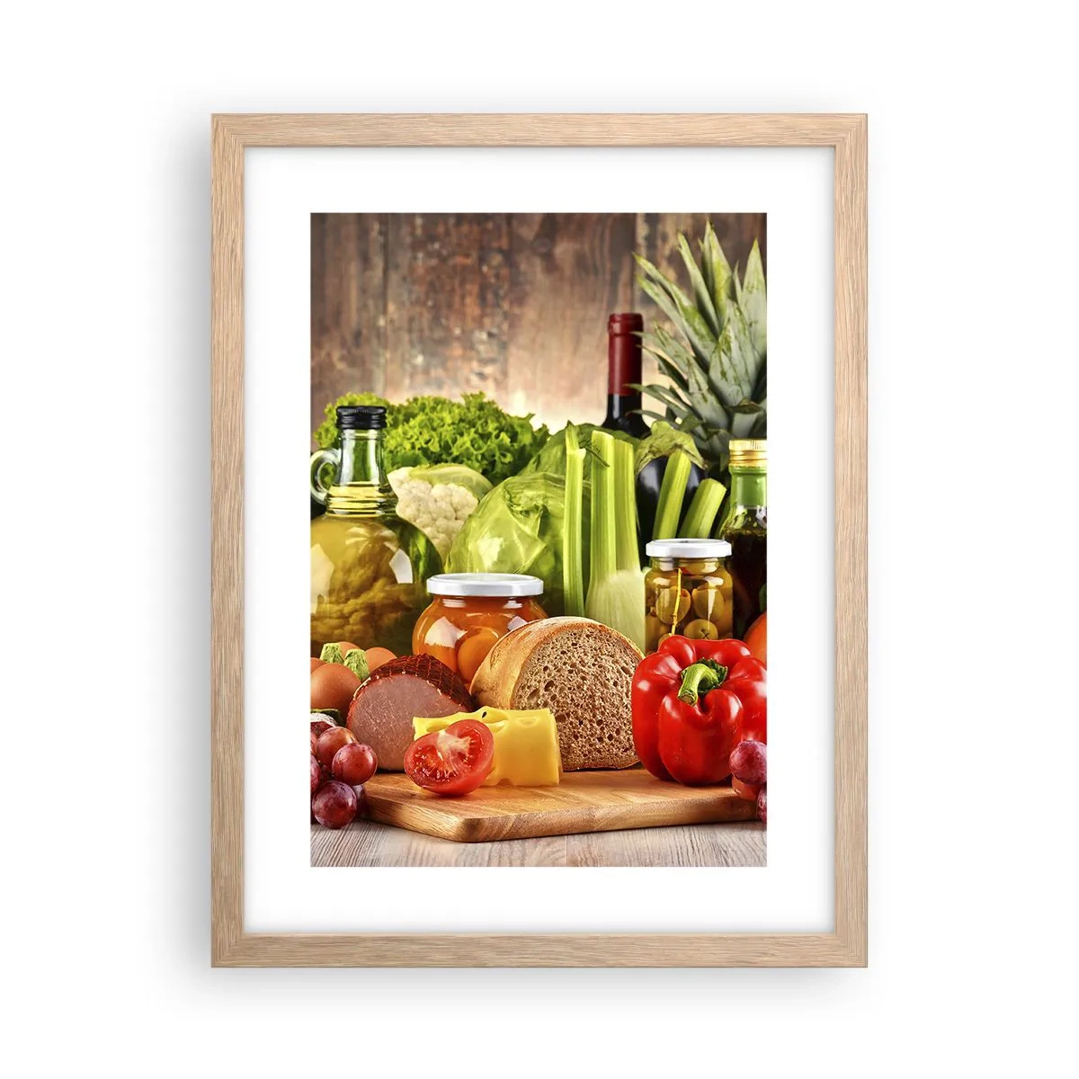 Affisch i ram av ljusek - Rökt, ugnstekt, marinerad - 30x40 cm