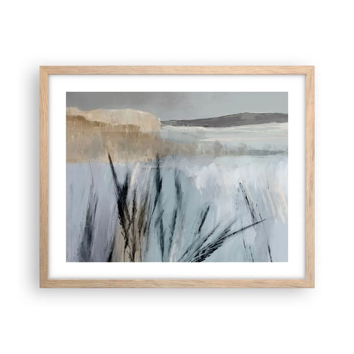 Affisch i ram av ljusek - Vinterfält - 50x40 cm