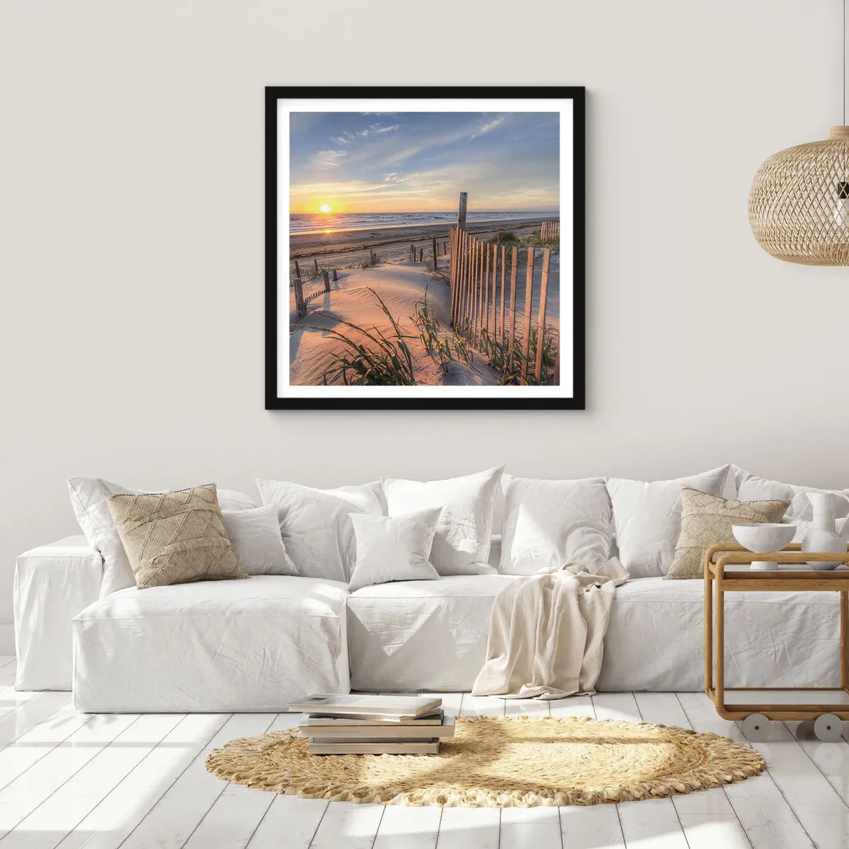 Affisch i svart ram - Vindens sken och skugga - 60x60 cm