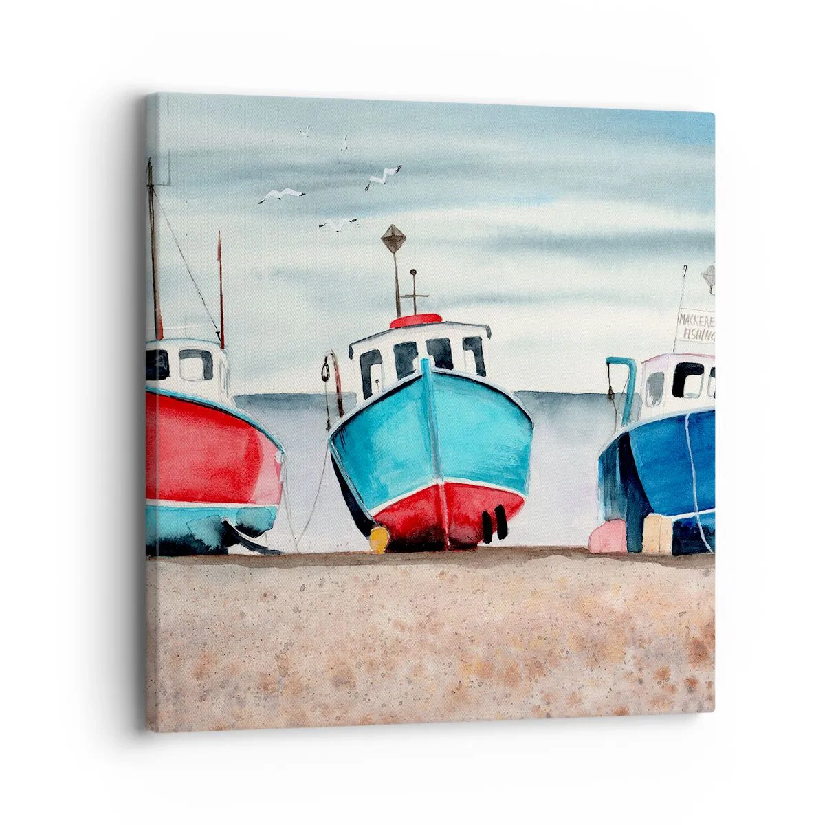 Canvastavla - Bild på duk - Redo för fångst - 30x30 cm