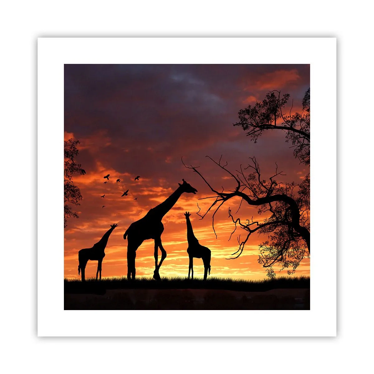 Affisch - Liten middag med de närmaste - 40x40 cm