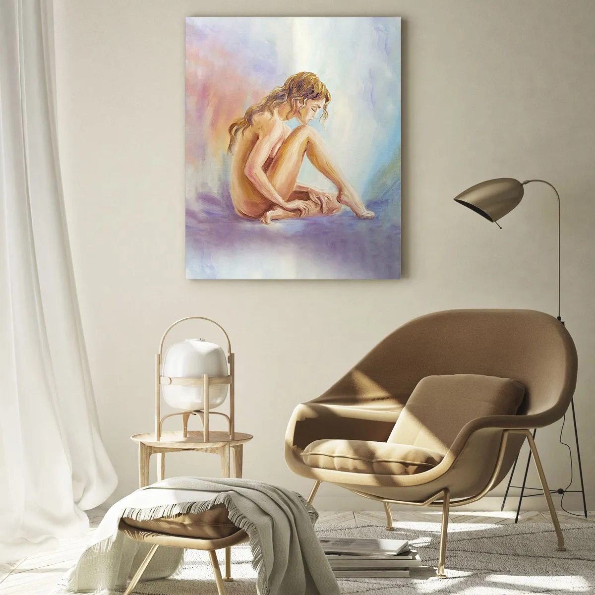 Glastavla - Bild på glas - Kärlekens akt - 70x100 cm