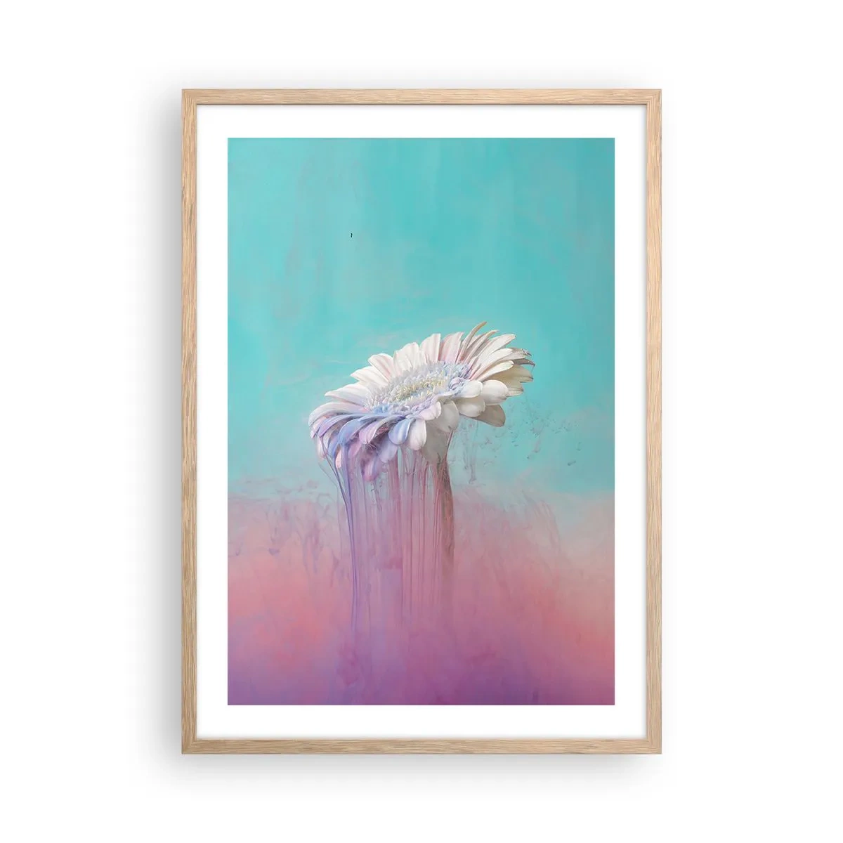 Affisch i ram av ljusek - Blommornas undervärld - 50x70 cm