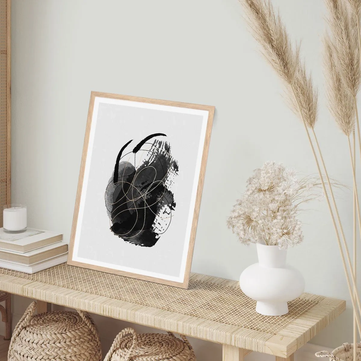 Affisch i ram av ljusek - Uppkommen ur svärta - 70x100 cm