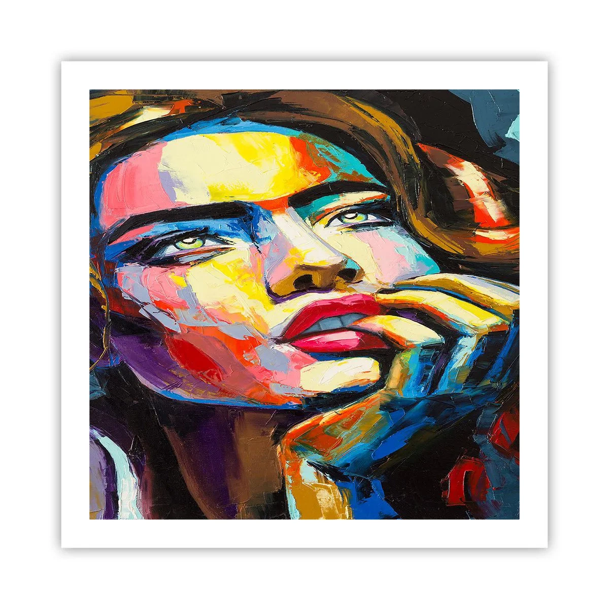 Affisch - Drömmar seglar i himlen som fåglar - 60x60 cm
