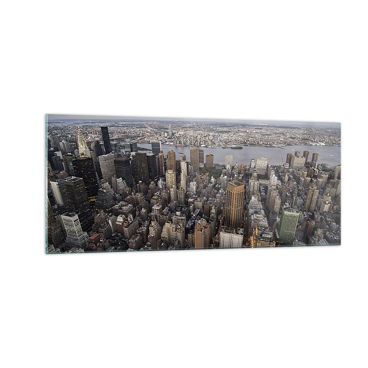 Glastavla - Bild på glas - Våra tiders slagande hjärta - 100x40 cm