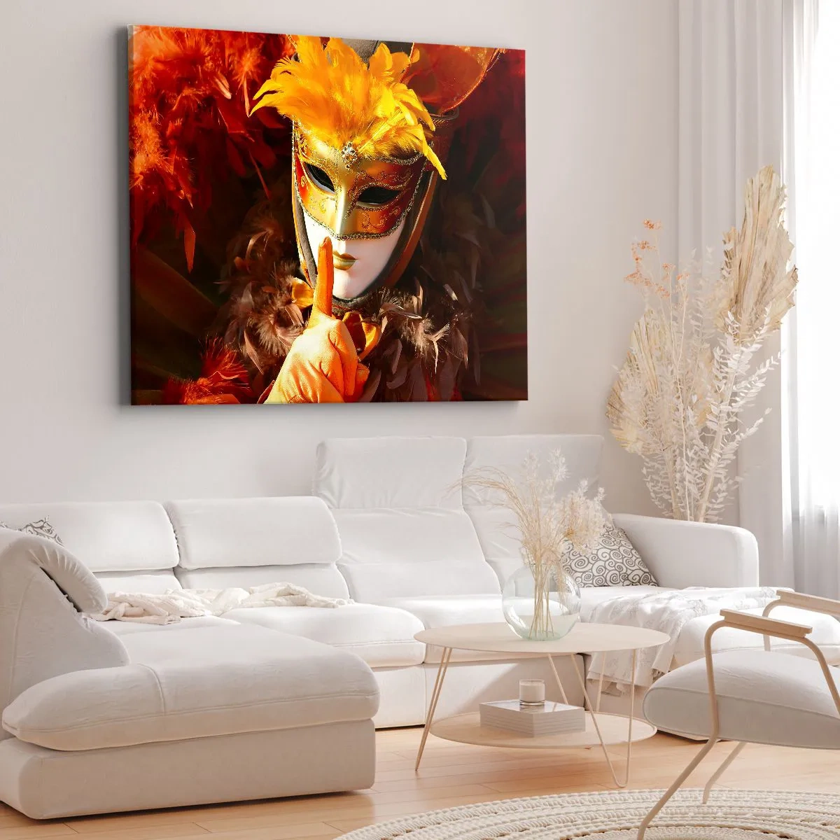 Canvastavla - Bild på duk - Hemligheten är en del av spelet - 100x70 cm