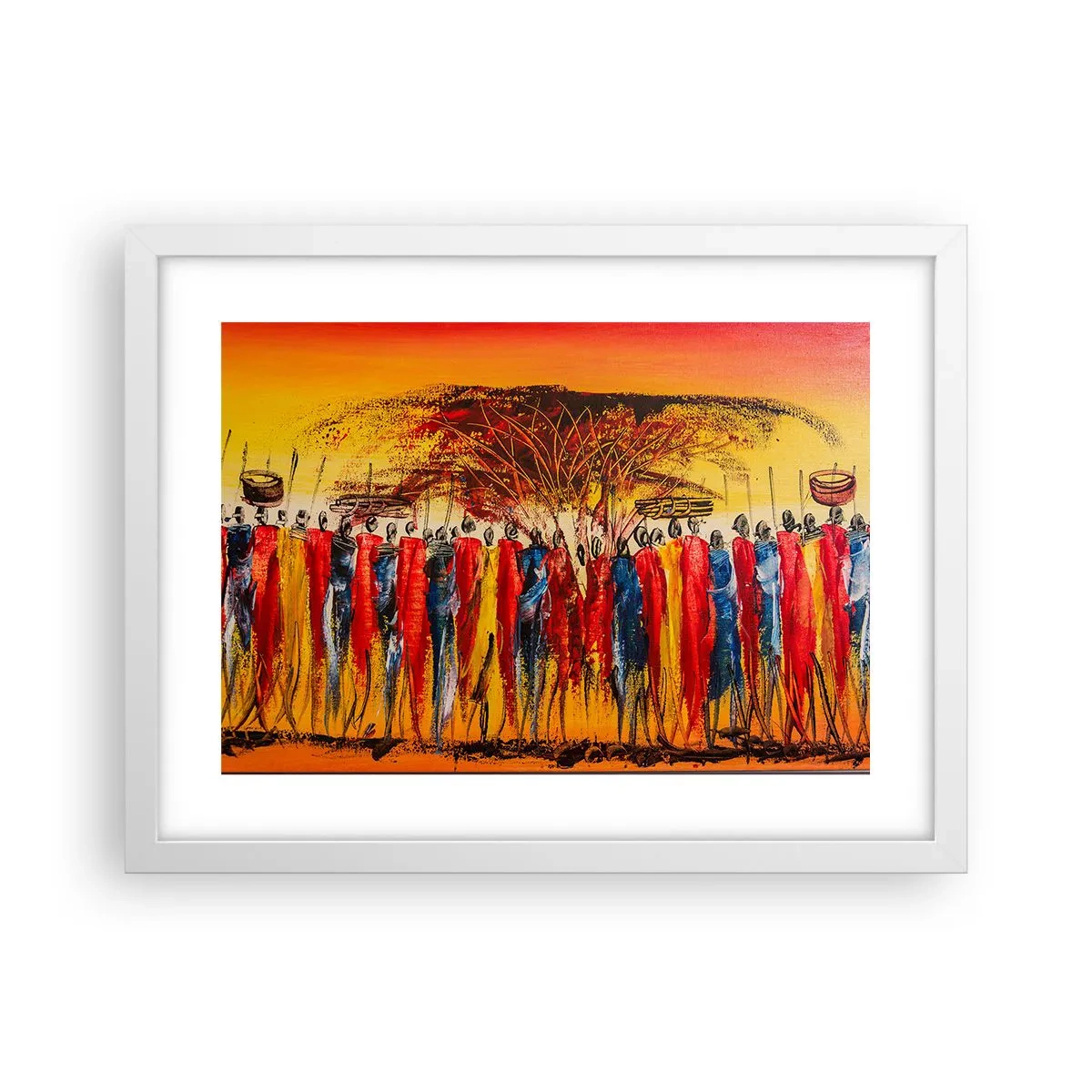 Affisch i vit ram - Dit, dit, dit de går - 40x30 cm