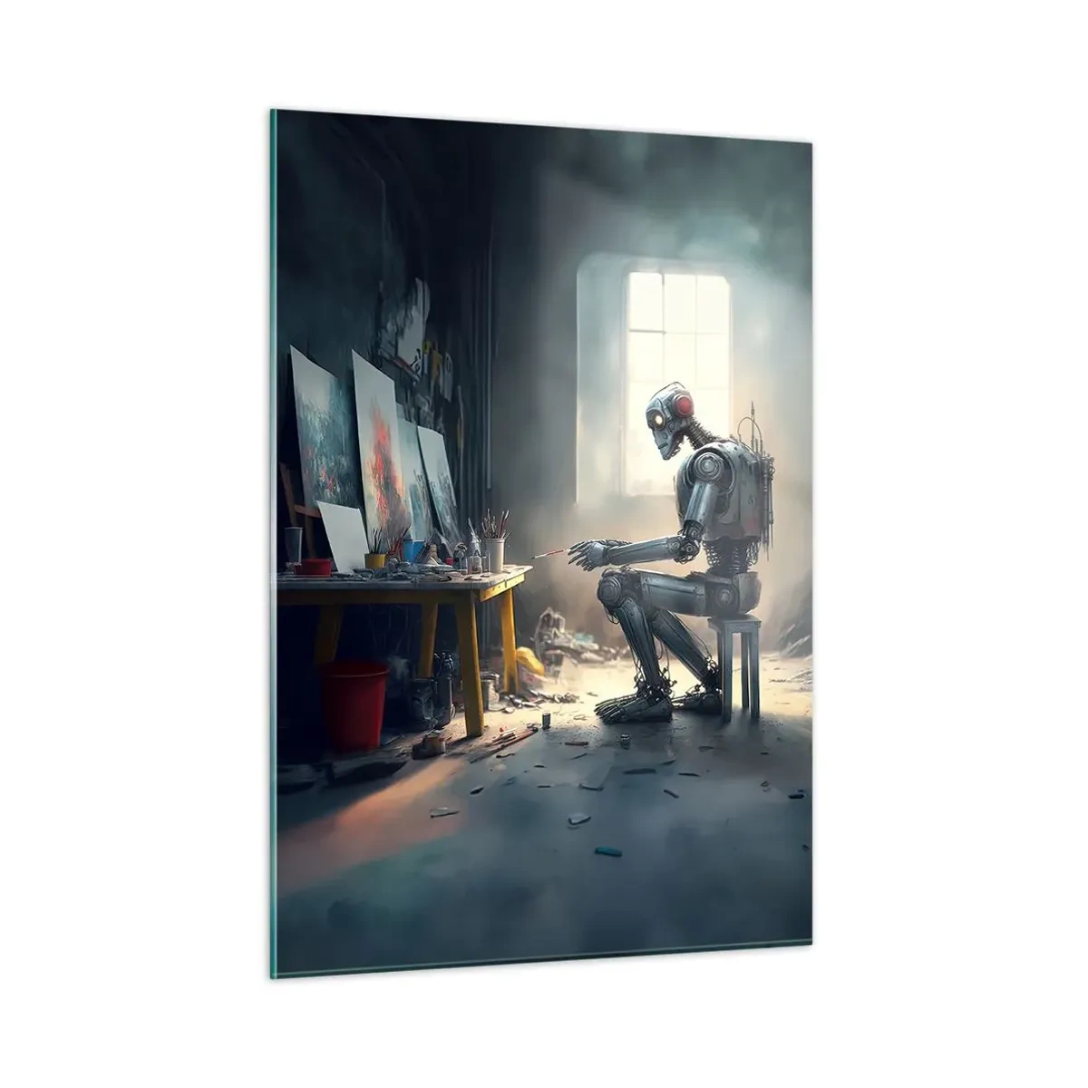 Glastavla - Bild på glas - Den skapande handlingen - 50x70 cm