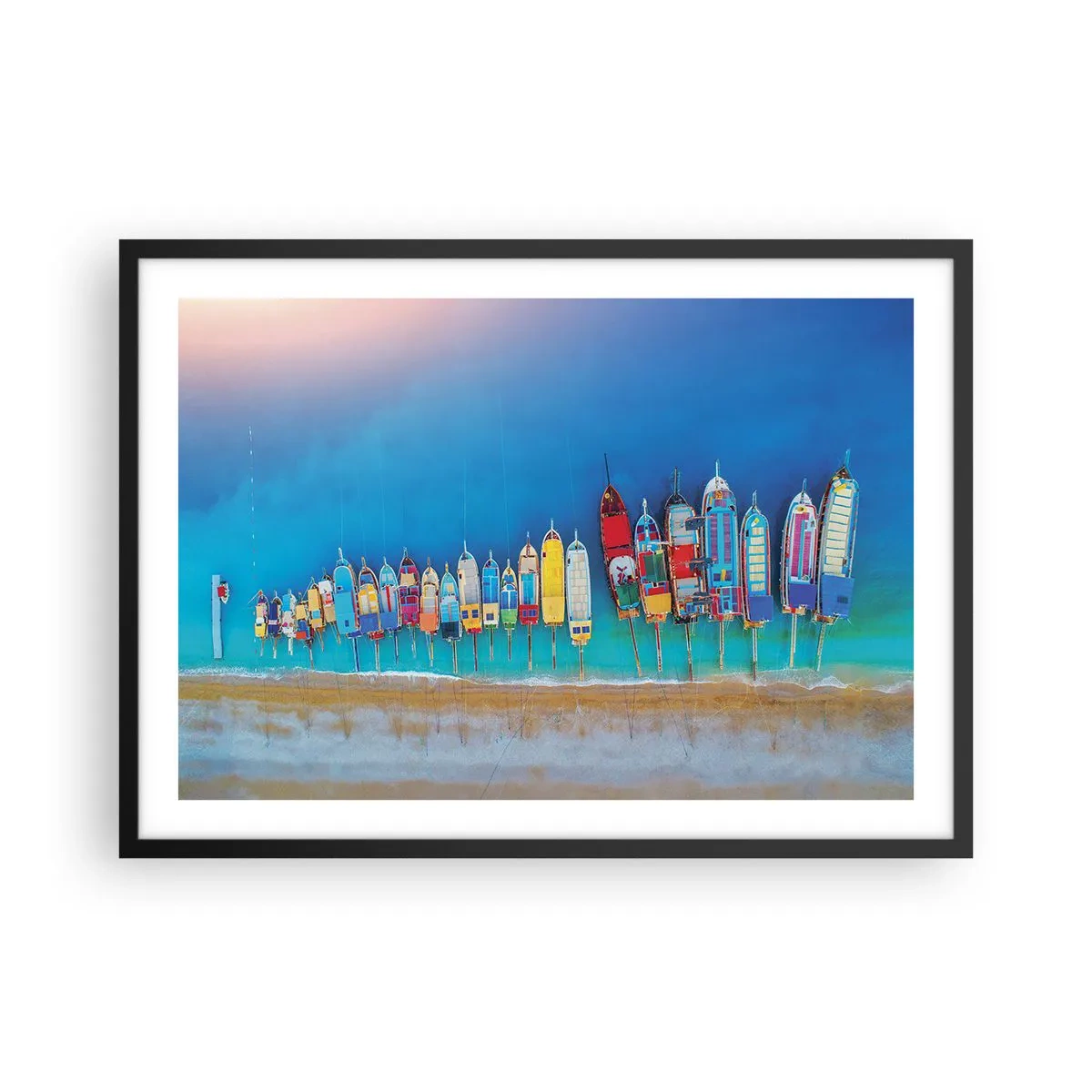 Affisch i svart ram - Ur fågelperspektivet - 70x50 cm