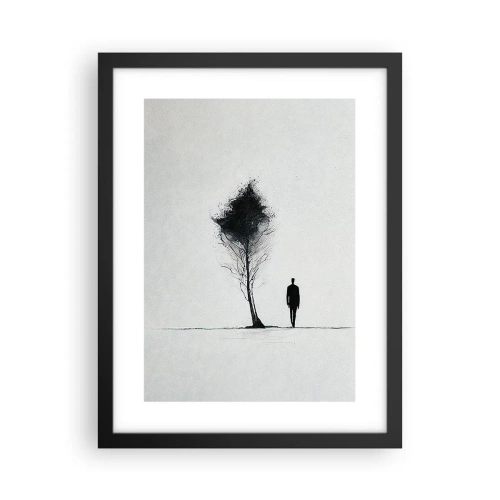Affisch i svart ram - Vi vandrar alla - 30x40 cm