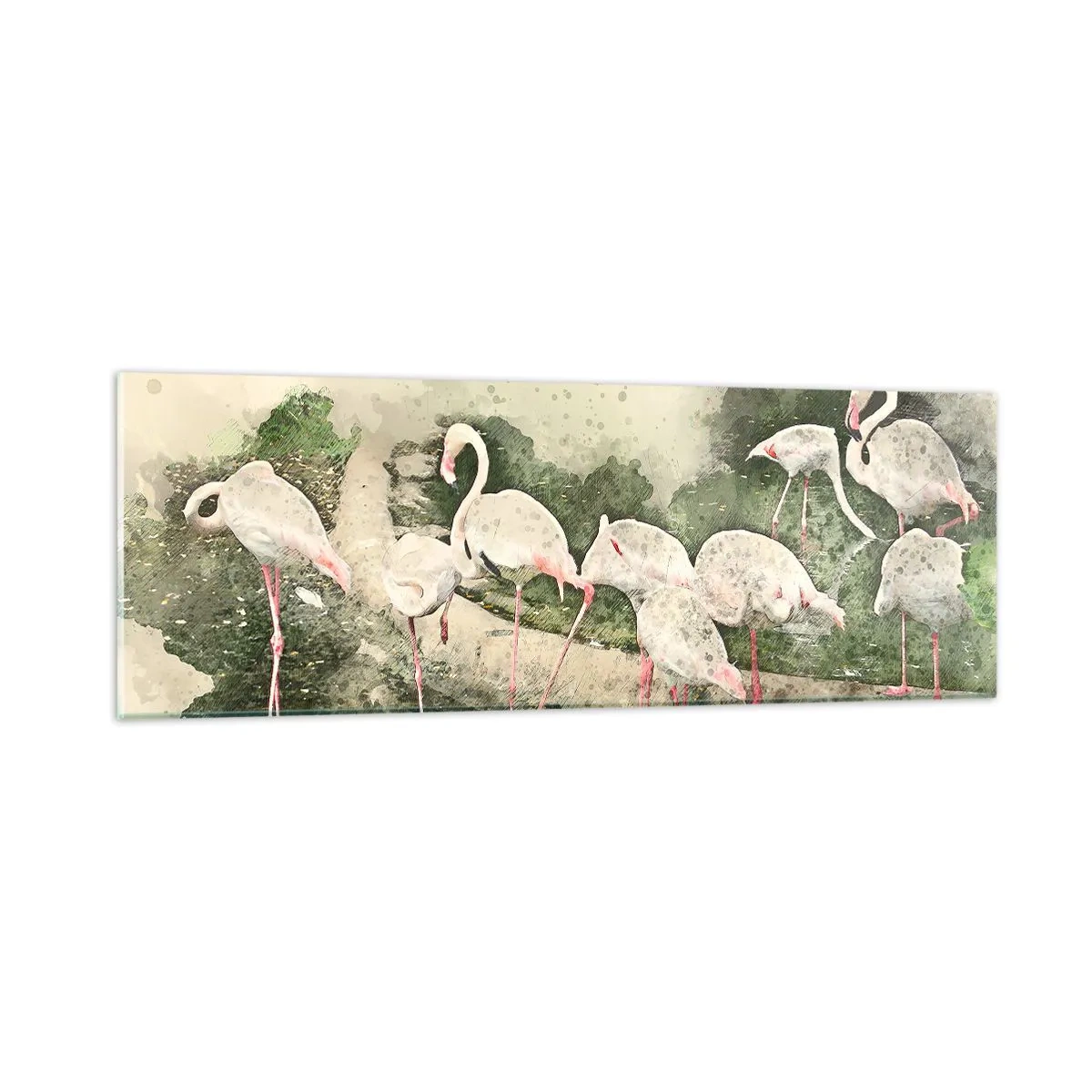 Glastavla - Bild på glas - Exotisk dröm - 90x30 cm