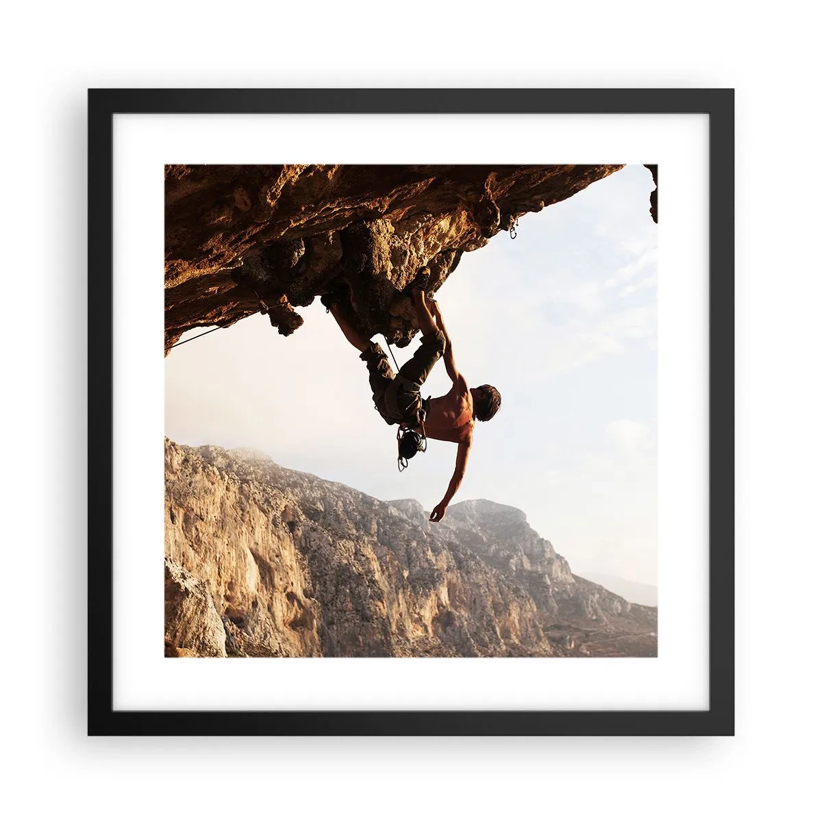 Affisch i svart ram - Världen i näven - 40x40 cm