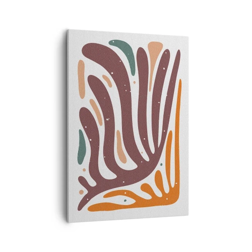 Canvastavla - Bild på duk - Strålande organisk komposition - 50x70 cm