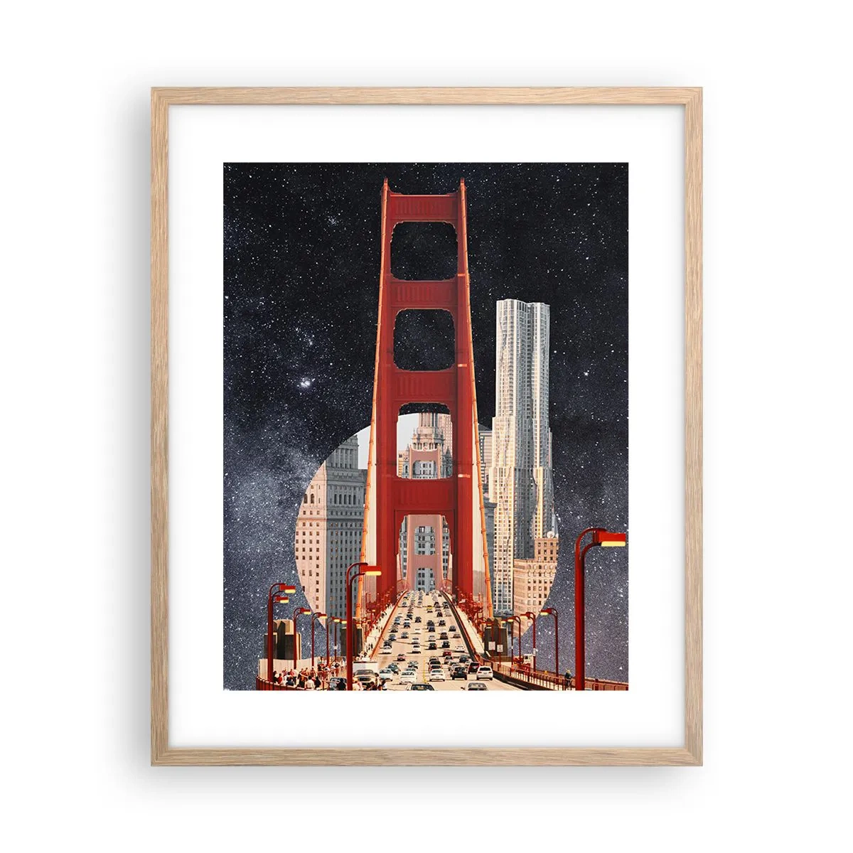 Affisch i ram av ljusek - Alltid i centrum - 40x50 cm