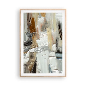 Affisch i ram av ljusek - Färgstarka lager på lager - 61x91 cm