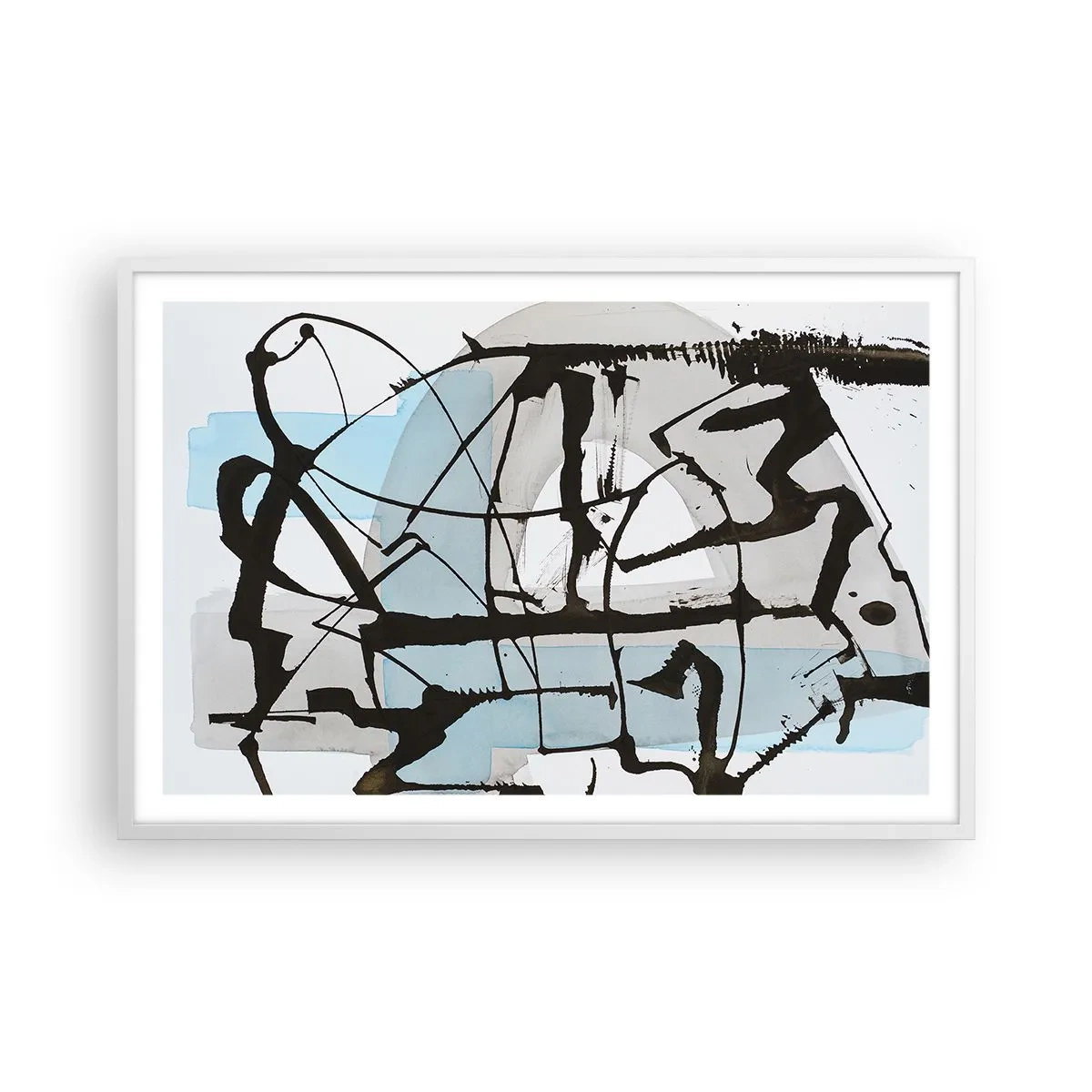Affisch i vit ram - Blått trots allt - 91x61 cm