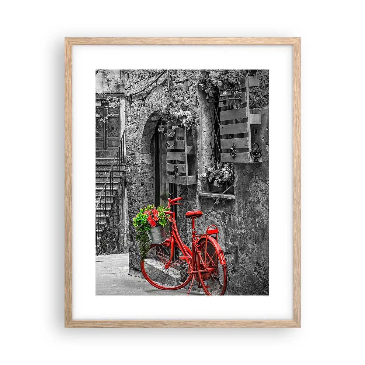 Affisch i ram av ljusek - Toskansk hörna - 40x50 cm