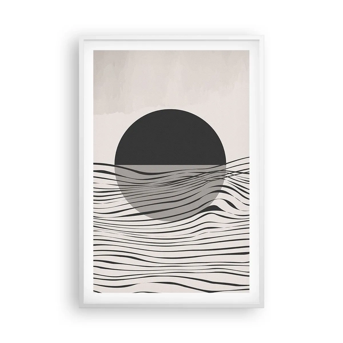 Affisch i vit ram - Halvdan komposition - 61x91 cm