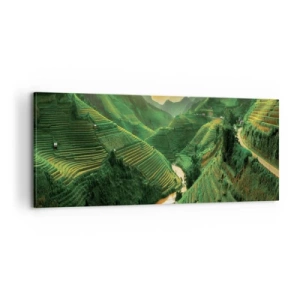 Canvastavla - Bild på duk - Vietnamesisk dal - 100x40 cm
