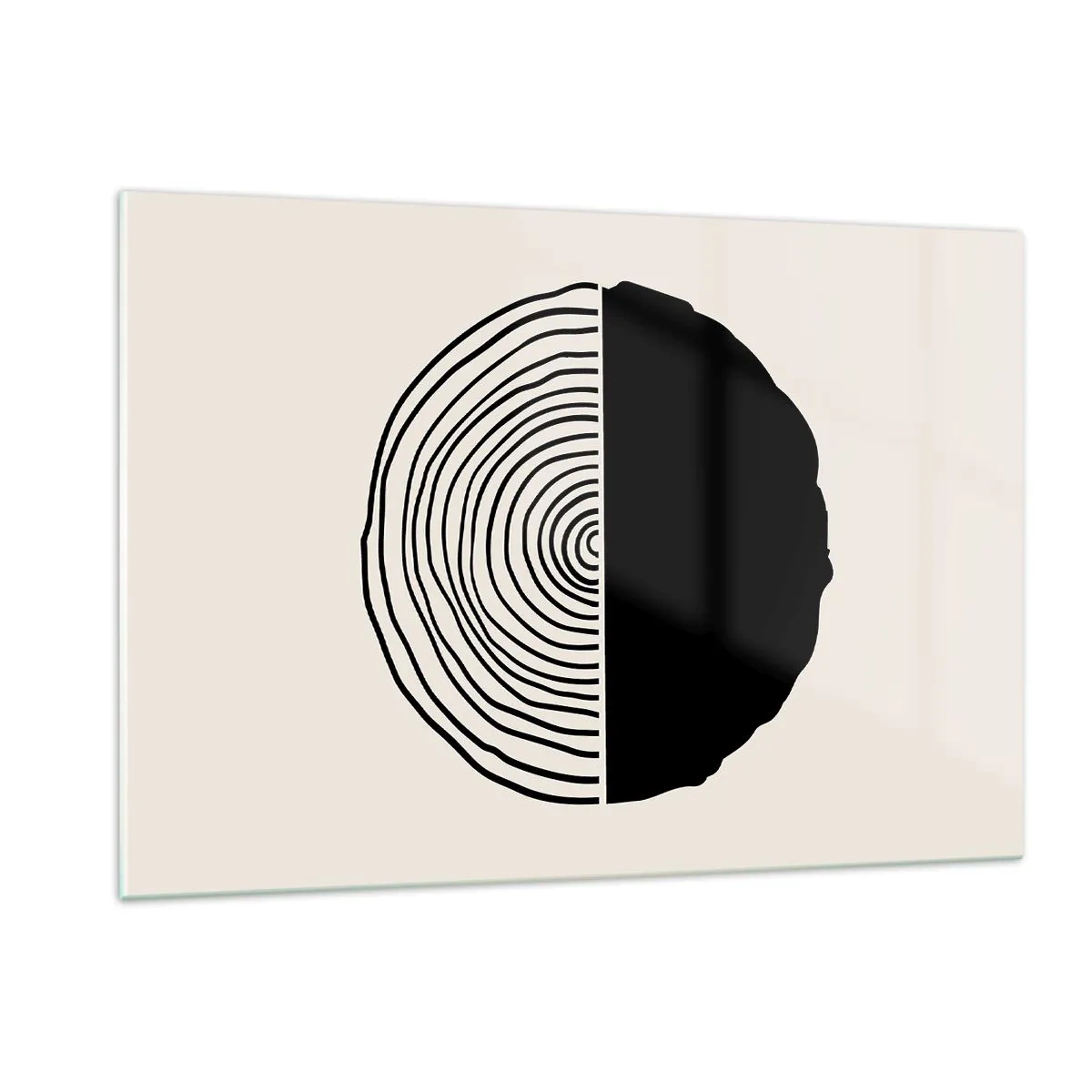 Glastavla - Bild på glas - Hälften hälften - 120x80 cm