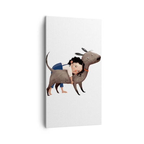 Canvastavla - Bild på duk - Bästa vänner - 45x80 cm