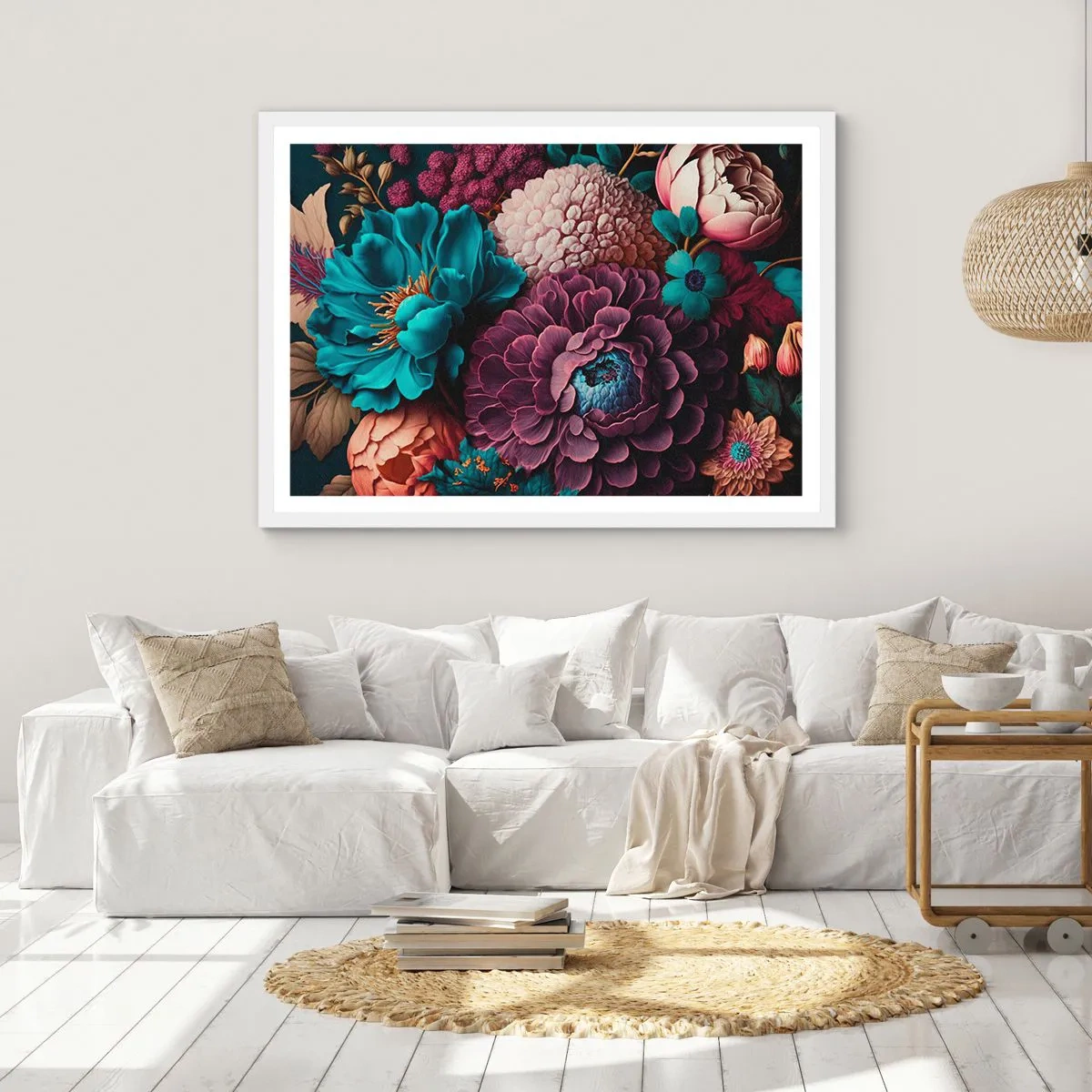 Affisch i vit ram - Natur i överflöd - 50x40 cm