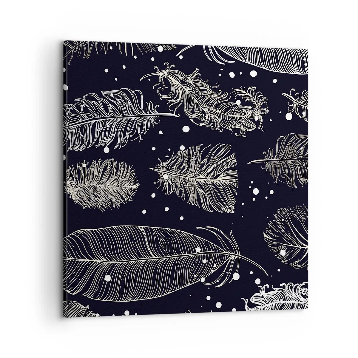 Canvastavla - Bild på duk - Fjäderspets - 50x50 cm