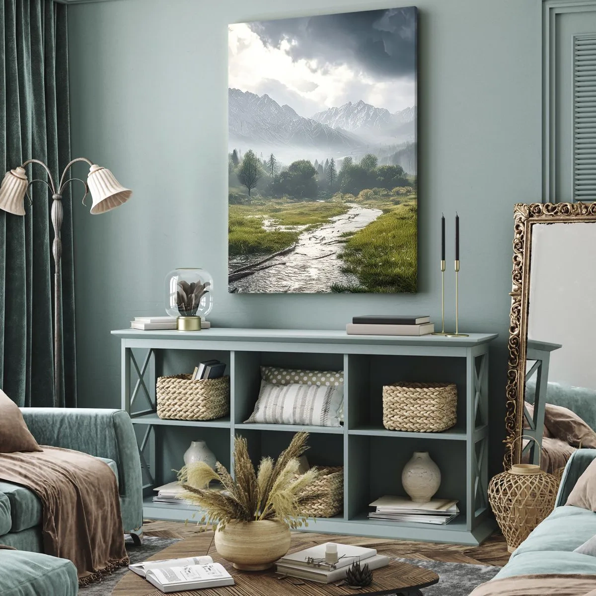 Canvastavla - Bild på duk - Fram och tillbaka - 45x80 cm