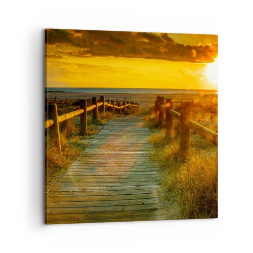 Canvastavla - Bild på duk - Doppade i gammalt guld - 60x60 cm