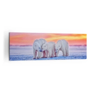 Canvastavla - Bild på duk - Det räcker med familjevärme - 160x50 cm