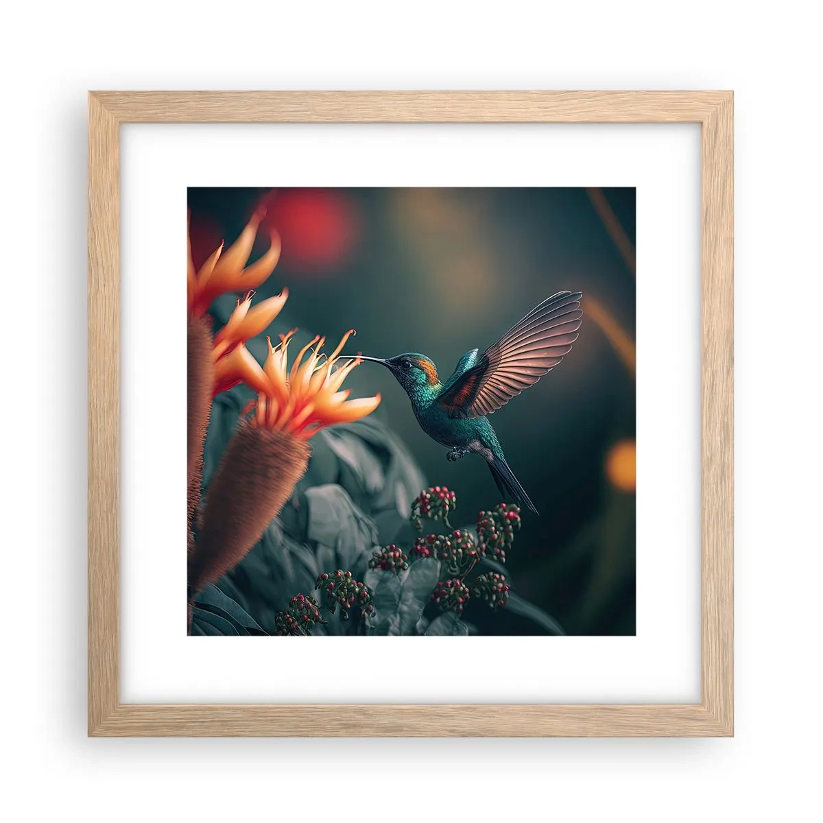 Affisch i ram av ljusek - Ett verkligt färgglatt liv - 30x30 cm