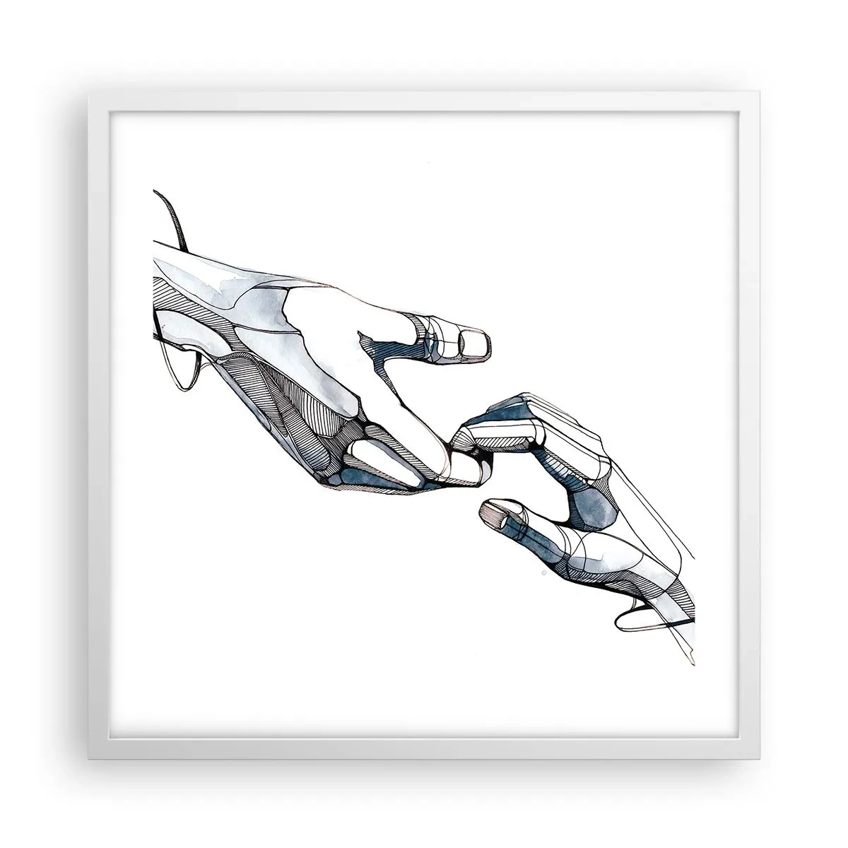 Affisch i vit ram - God gest - 50x50 cm