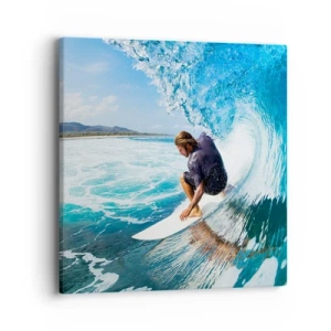 Canvastavla - Bild på duk - Dansar med vågorna - 40x40 cm