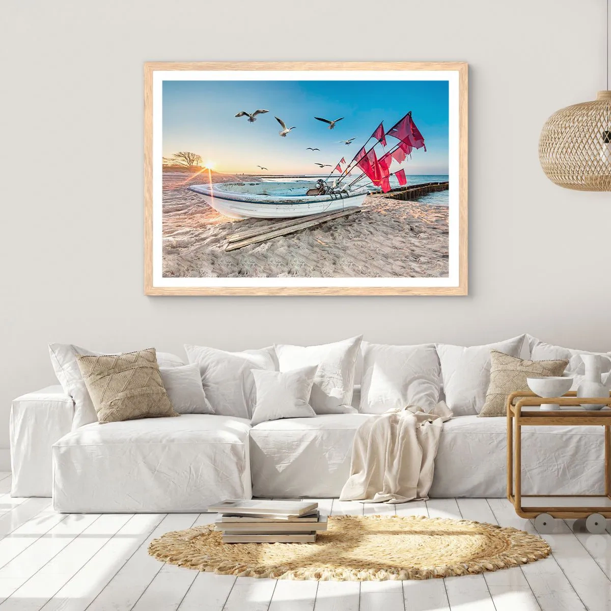 Affisch i ram av ljusek - Välförtjänt vila - 50x40 cm