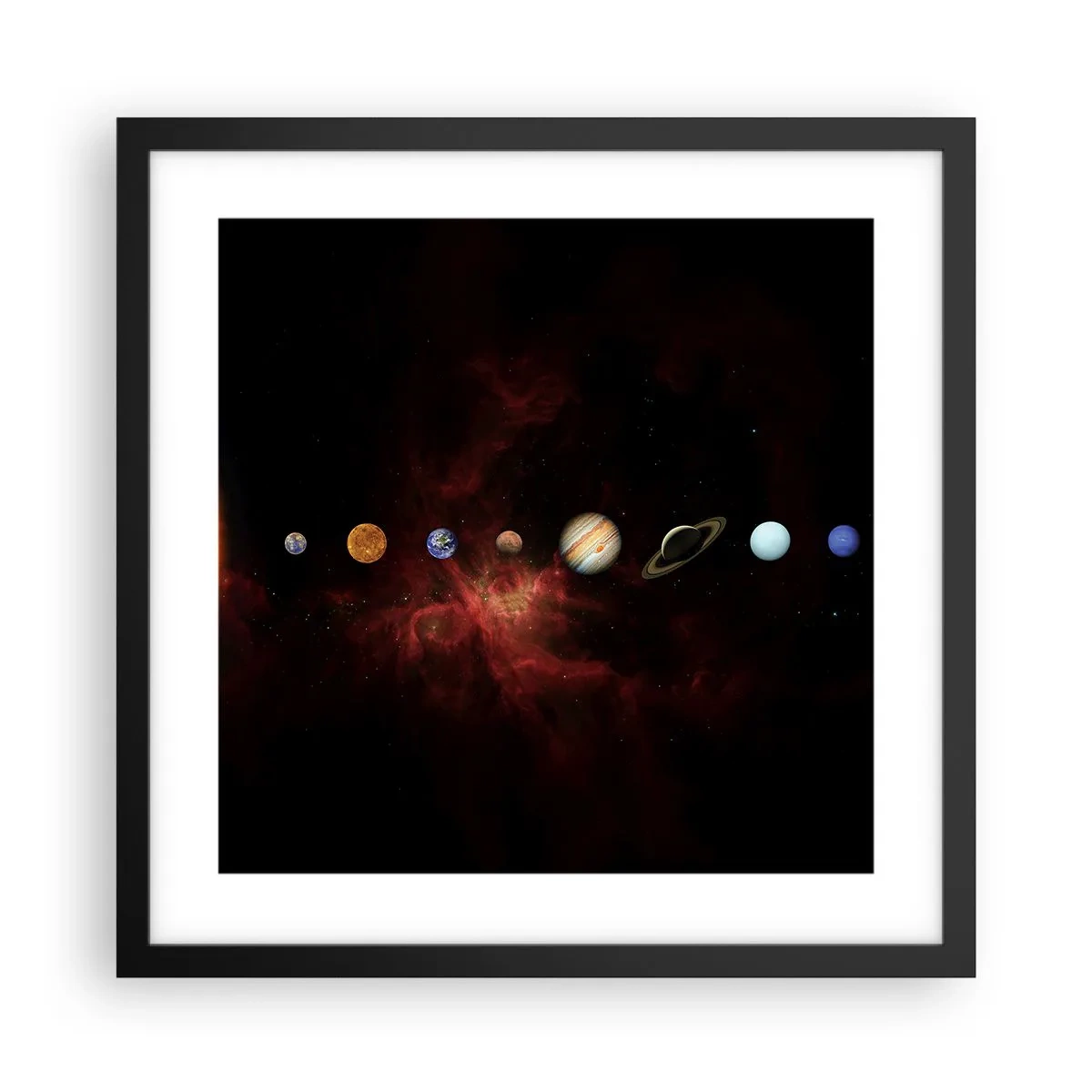 Affisch i svart ram - Vårt grannskap - 40x40 cm