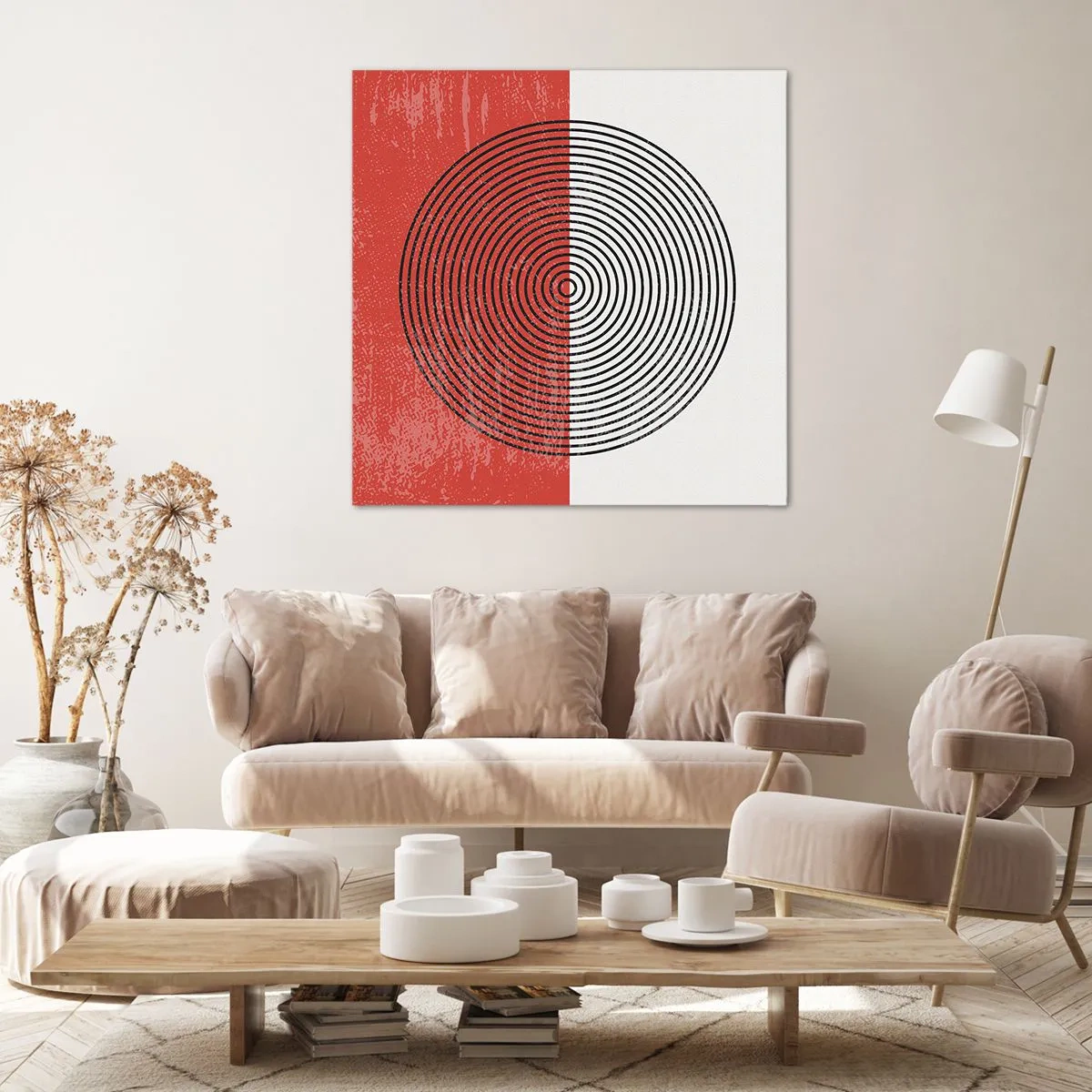 Canvastavla - Bild på duk - Mitt i prick - 40x40 cm