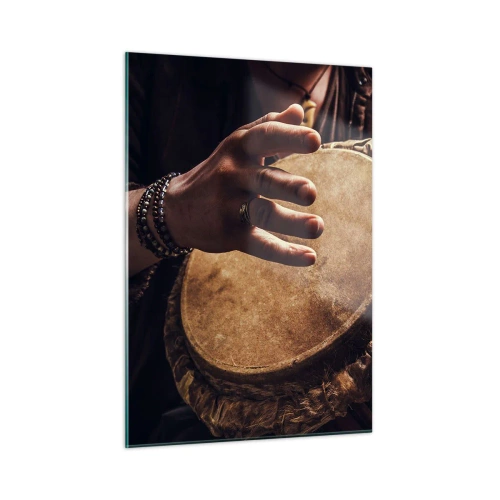 Glastavla - Bild på glas - I hjärtats takt - 50x70 cm