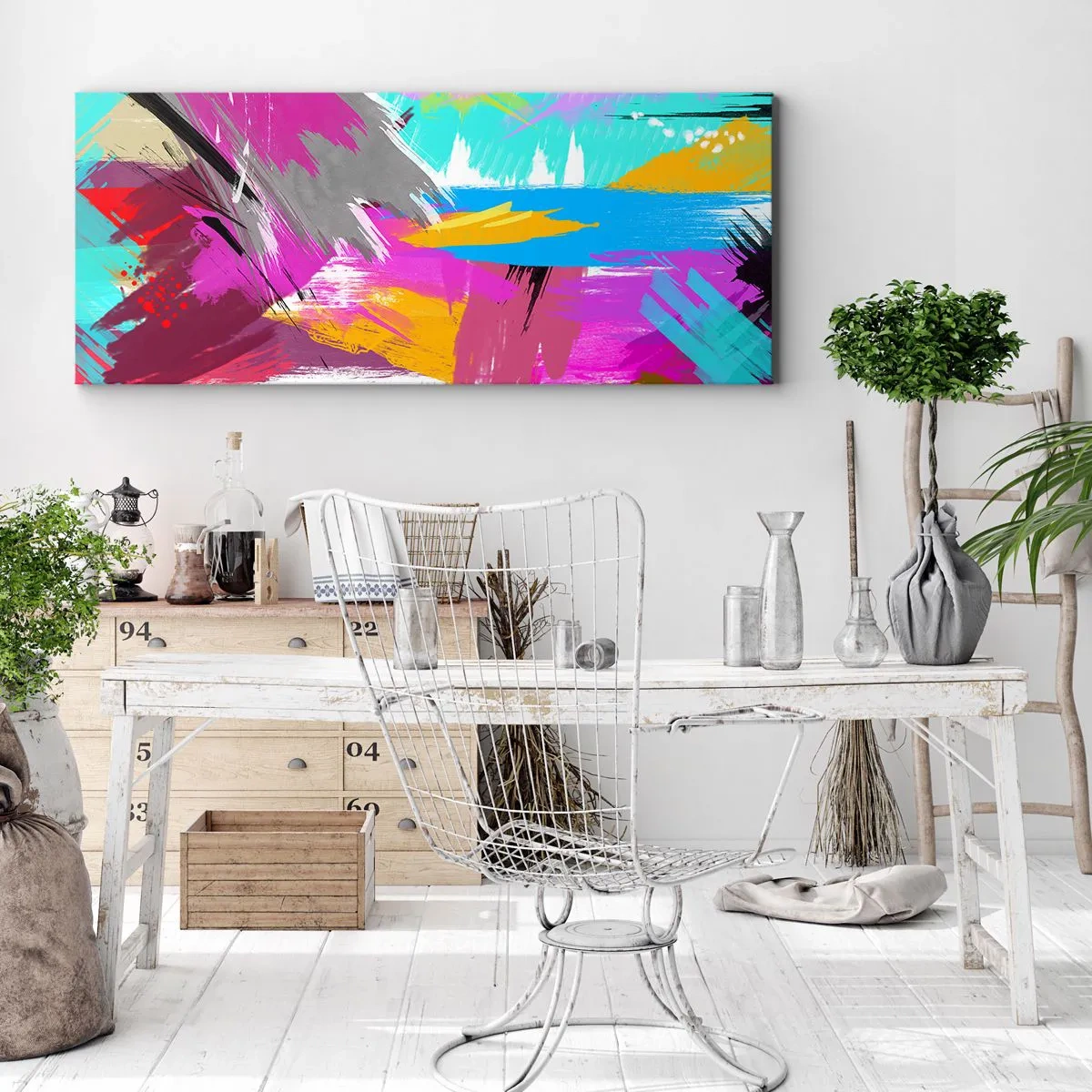 Canvastavla - Bild på duk - Stryk, stryk, stryk en gång till - 100x40 cm