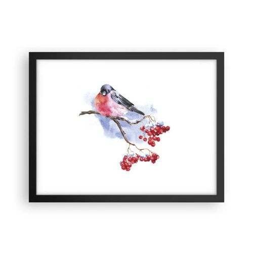 Affisch i svart ram - Vinter i färger - 40x30 cm