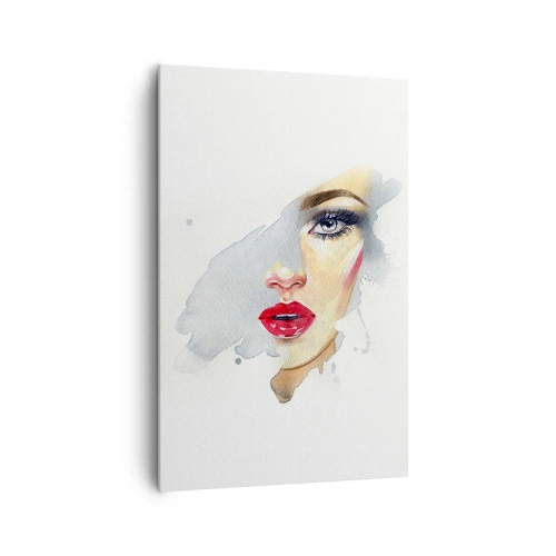 Canvastavla - Bild på duk - Reflektion i vattendroppe - 80x120 cm