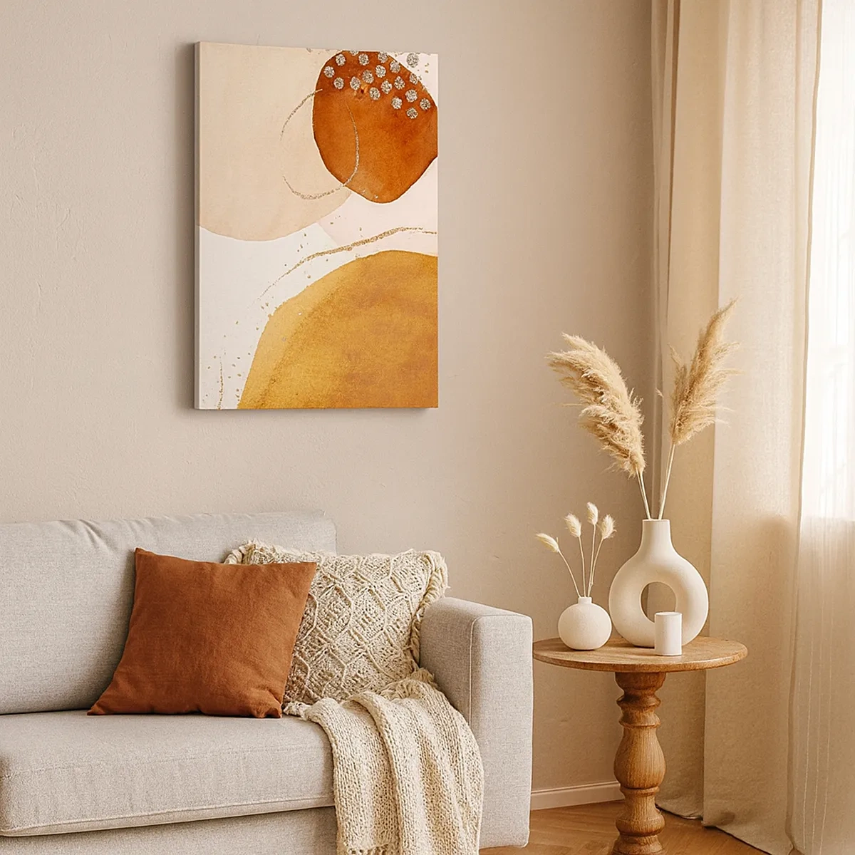 Canvastavla - Bild på duk - Rundhet och rörelse - 50x70 cm