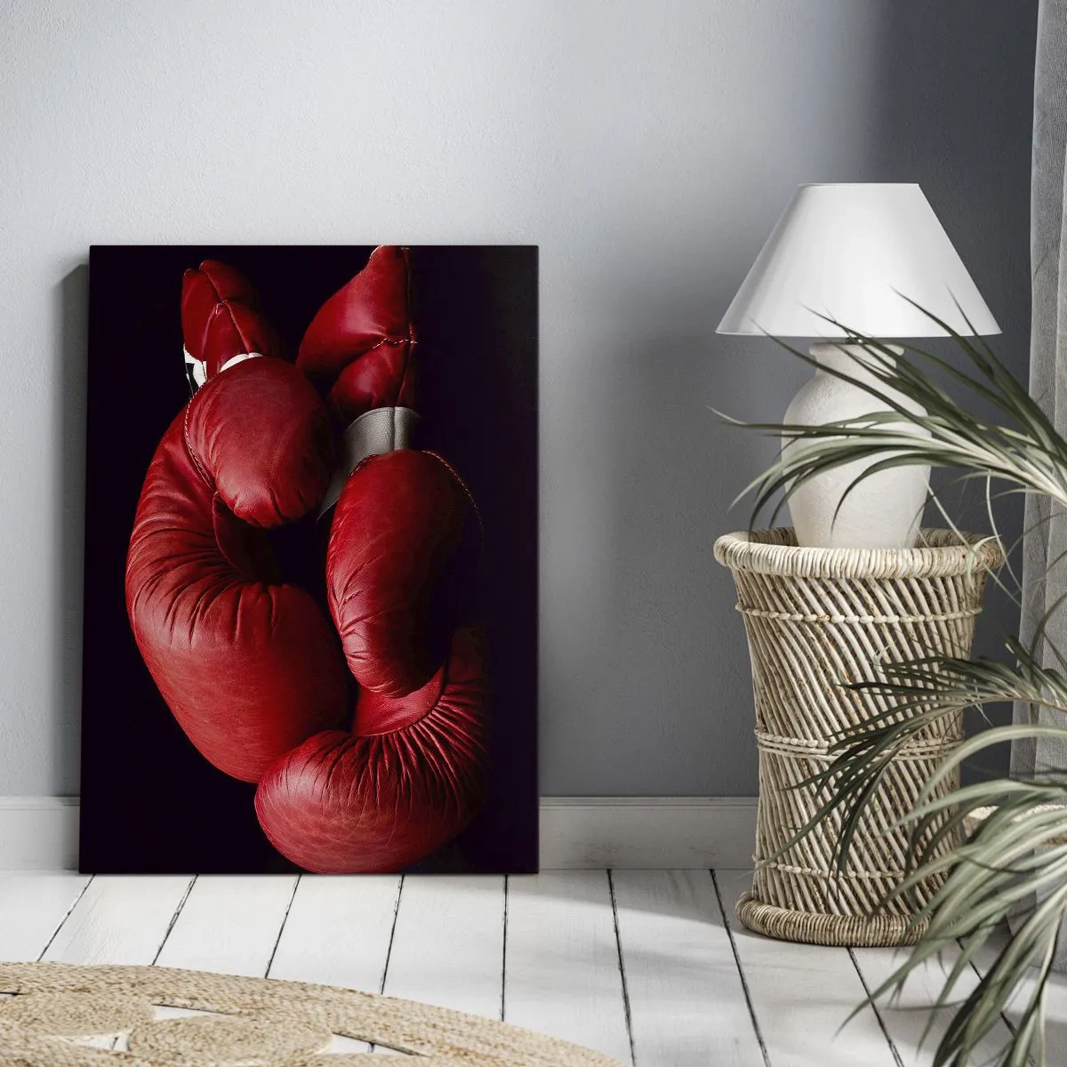 Canvastavla - Bild på duk - Kampens emotioner bakom oss - 45x80 cm