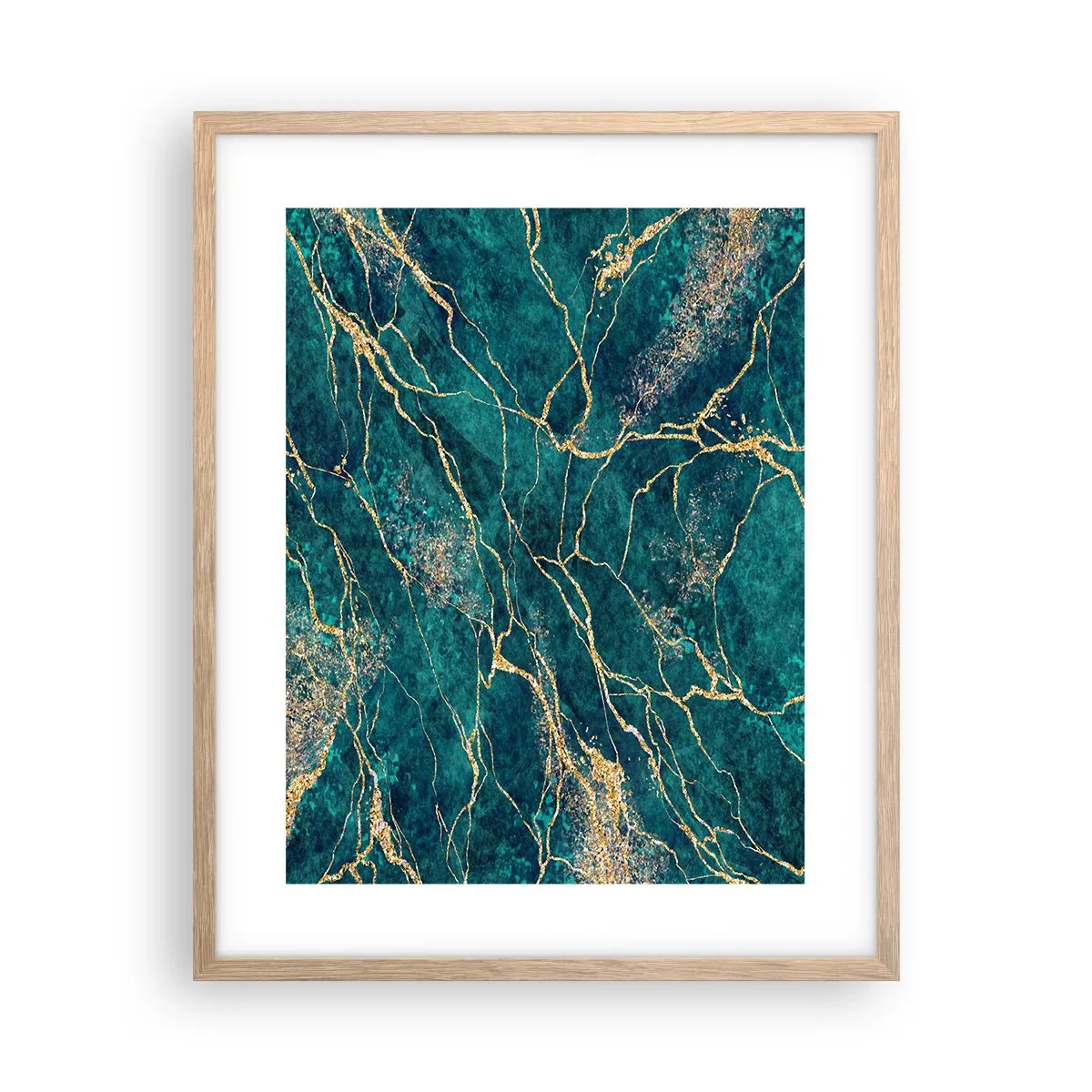Affisch i ram av ljusek - Guldåder - 40x50 cm