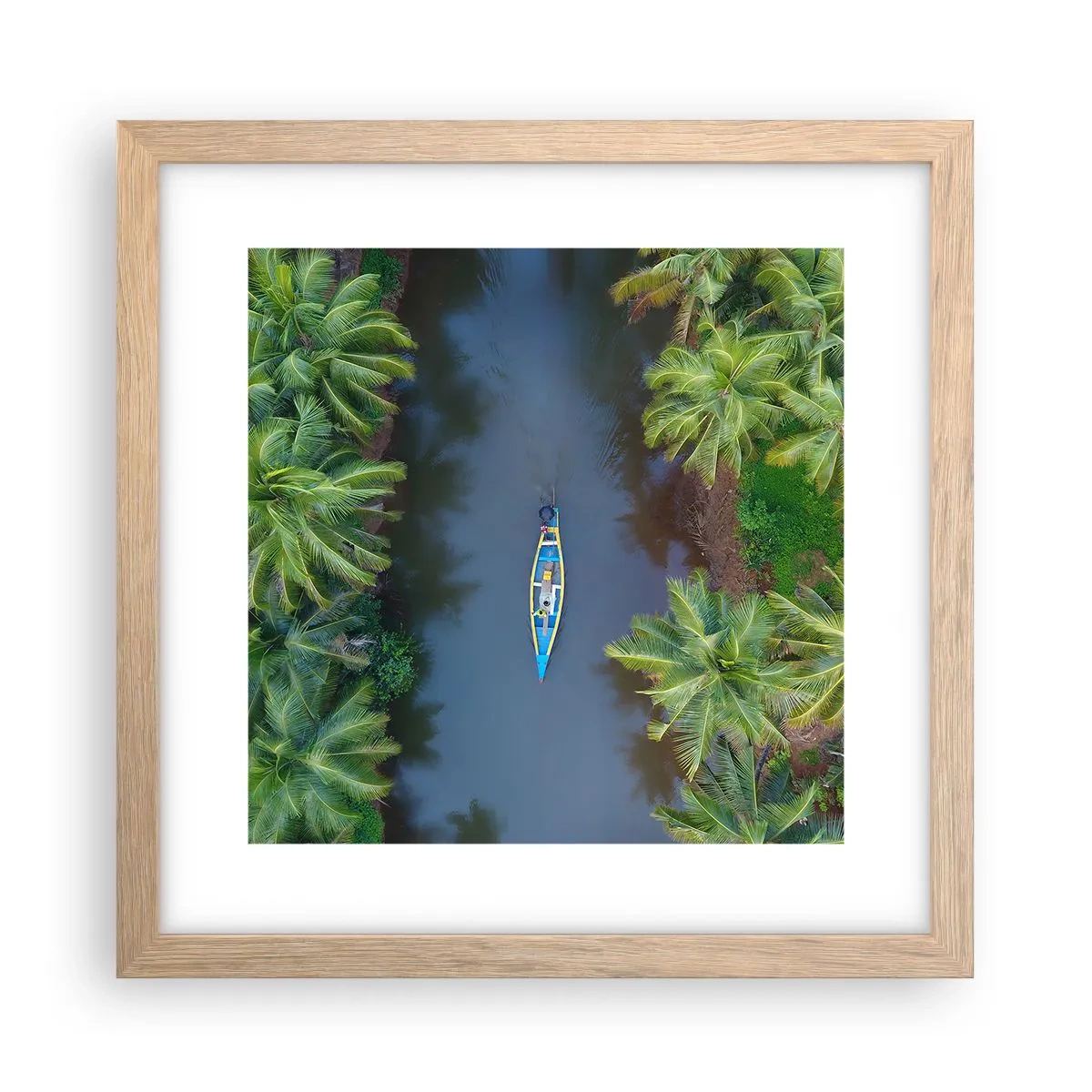 Affisch i ram av ljusek - På en tropisk stig - 30x30 cm